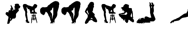 Darrians Sexy Silhouettes font preview